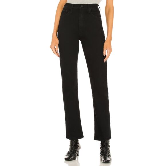 Mother The High Waisted 'Rider' Black Cotton Skimp Denim Jean Size 28 - Picture 1 of 6